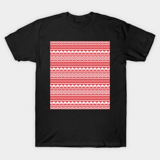 Red Xmas Pattern T-Shirt